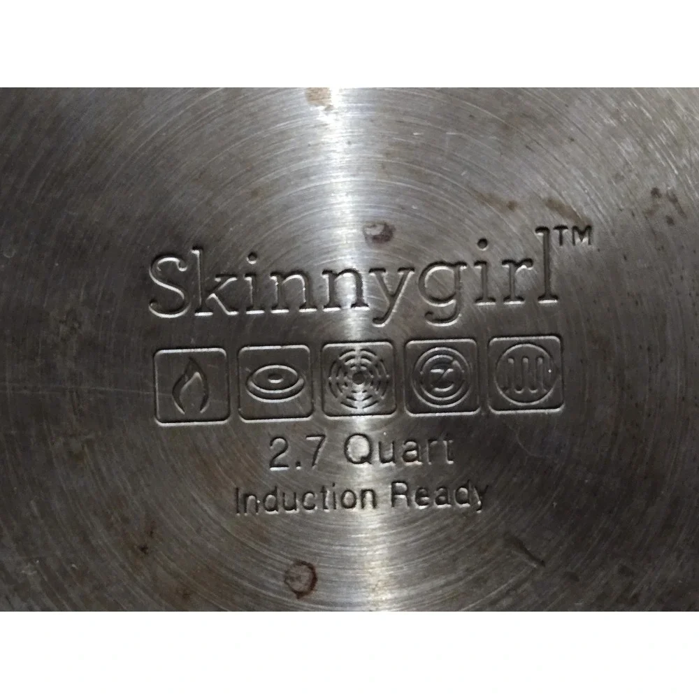 Skinnygirl Stainless‎ Steel Pot 2.7 Quart /w Lid Induction Ready Rare Pan Skinny